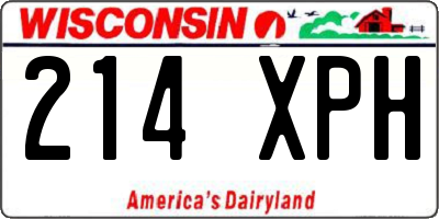 WI license plate 214XPH