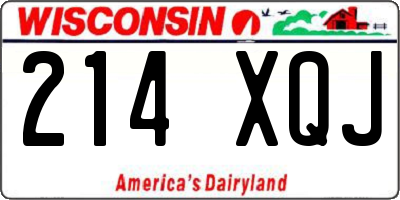WI license plate 214XQJ