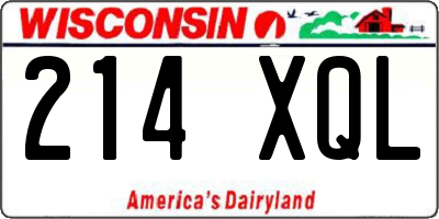 WI license plate 214XQL