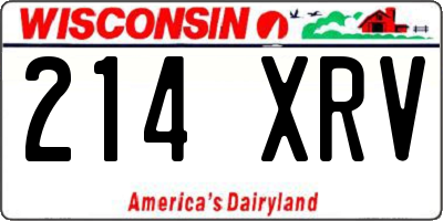 WI license plate 214XRV