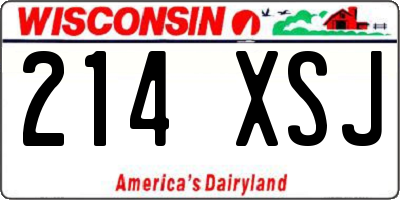 WI license plate 214XSJ