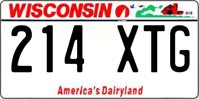 WI license plate 214XTG