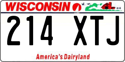 WI license plate 214XTJ