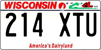 WI license plate 214XTU