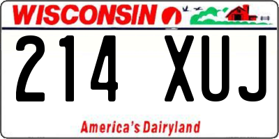 WI license plate 214XUJ