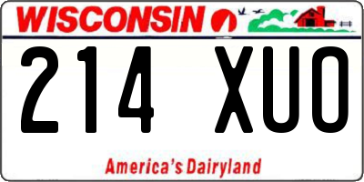 WI license plate 214XUO