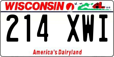 WI license plate 214XWI