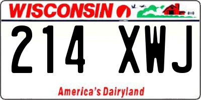 WI license plate 214XWJ