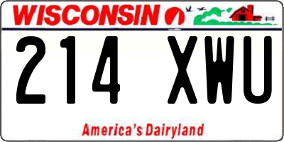 WI license plate 214XWU