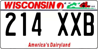 WI license plate 214XXB