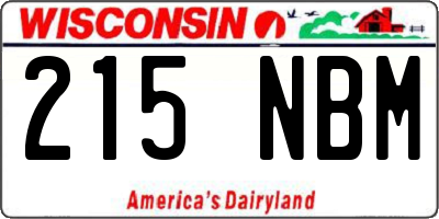 WI license plate 215NBM