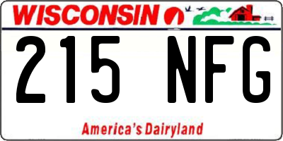 WI license plate 215NFG