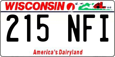 WI license plate 215NFI