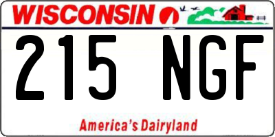 WI license plate 215NGF