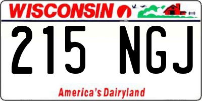 WI license plate 215NGJ