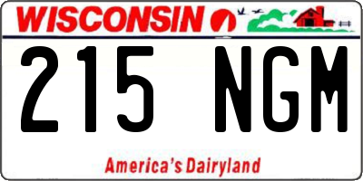 WI license plate 215NGM