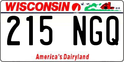WI license plate 215NGQ