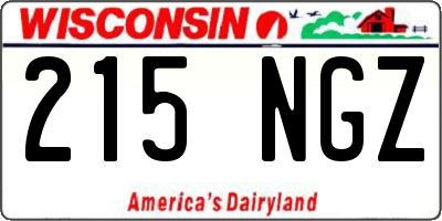 WI license plate 215NGZ