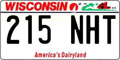 WI license plate 215NHT
