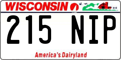 WI license plate 215NIP