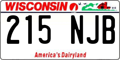 WI license plate 215NJB