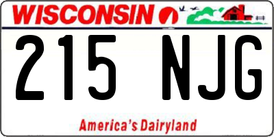 WI license plate 215NJG