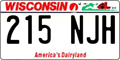 WI license plate 215NJH