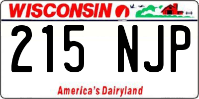 WI license plate 215NJP