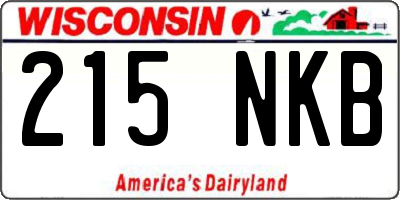 WI license plate 215NKB