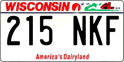WI license plate 215NKF