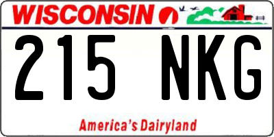 WI license plate 215NKG