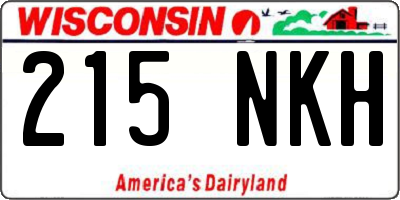 WI license plate 215NKH