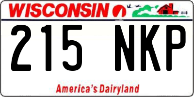 WI license plate 215NKP