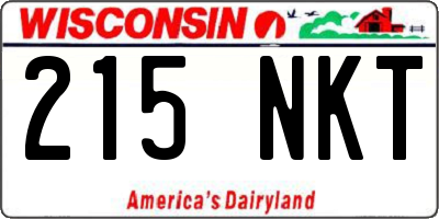 WI license plate 215NKT