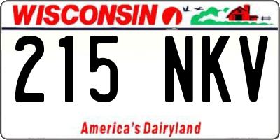 WI license plate 215NKV