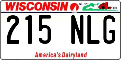 WI license plate 215NLG