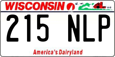 WI license plate 215NLP