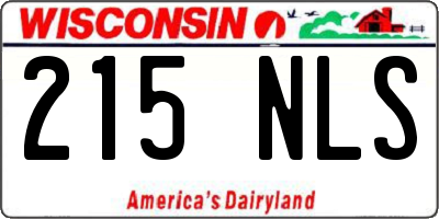 WI license plate 215NLS