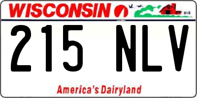 WI license plate 215NLV
