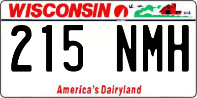 WI license plate 215NMH