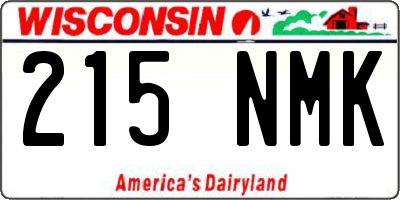 WI license plate 215NMK