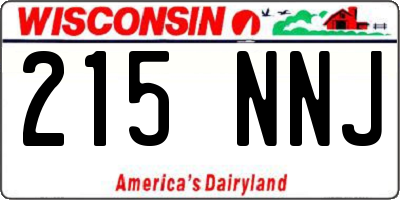 WI license plate 215NNJ