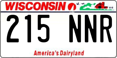 WI license plate 215NNR
