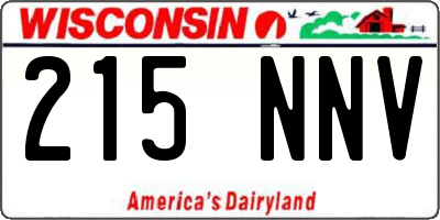 WI license plate 215NNV