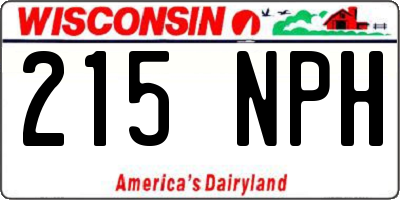 WI license plate 215NPH