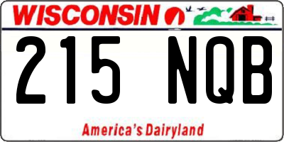 WI license plate 215NQB