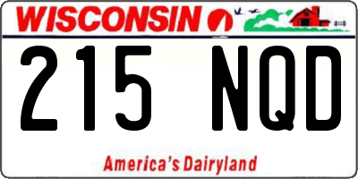 WI license plate 215NQD