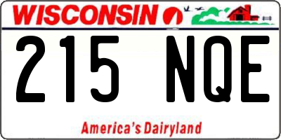 WI license plate 215NQE