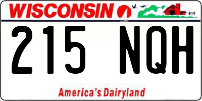 WI license plate 215NQH