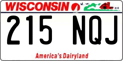 WI license plate 215NQJ
